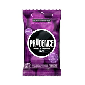 Preservativo Prudence Cores e Sabores Uva 3 Unidades