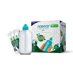 Refil Nasoar XT 5,0% Granulado Para Solução Nasal 15 Envelopes + Lavador Nasal 240ml