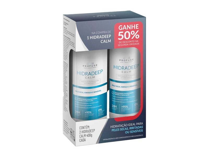 Kit-Hidratante-Profuse-Hidradeep-Calm-Corpo-e-Rosto-2-Unidades-400g-Cada
