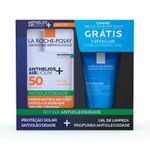Kit-Protetor-Solar-Facial-La-Roche-Posay-Anthelios-Airlicium-FPS50-Sem-Cor-40ml---Gel-Facial-Limpeza-Profunda-La-Roche-Posay-Effaclar-Concentrado-50g