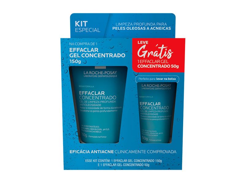 Kit-Gel-de-Limpeza-Facial-La-Roche-Posay-Effaclar-Concentrado-150g---50g
