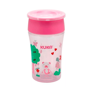Copo Kuka 360° Antivazamento Rosa 200ml