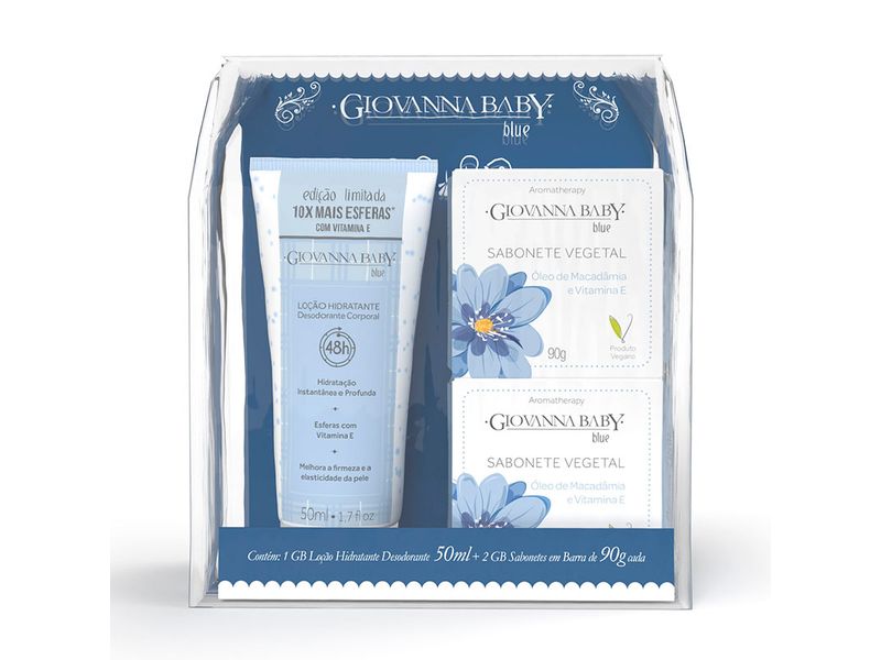 Kit-Locao-Hidratante-Giovanna-Baby-Blue-50ml---Sabonete-Vegetal-Giovanna-Baby-Blue-2-Unidades-90g-Cada