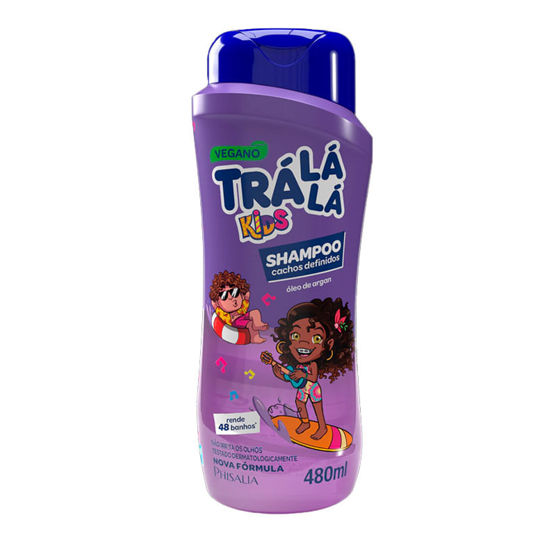 Kit Shampoo + Condicionador Trá lá lá Kids Cachos Definidos 480ml Cada
