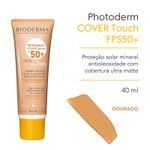 Protetor-Solar-Facial-Bioderma-Photoderm-Cover-Touch-FPS50--Dourado-40g