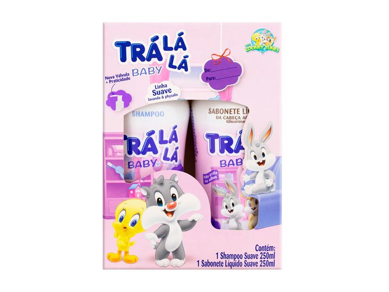 Kit-Shampoo-Tra-La-La-Baby-Suave---Sabonete-Liquido-250ml-Cada