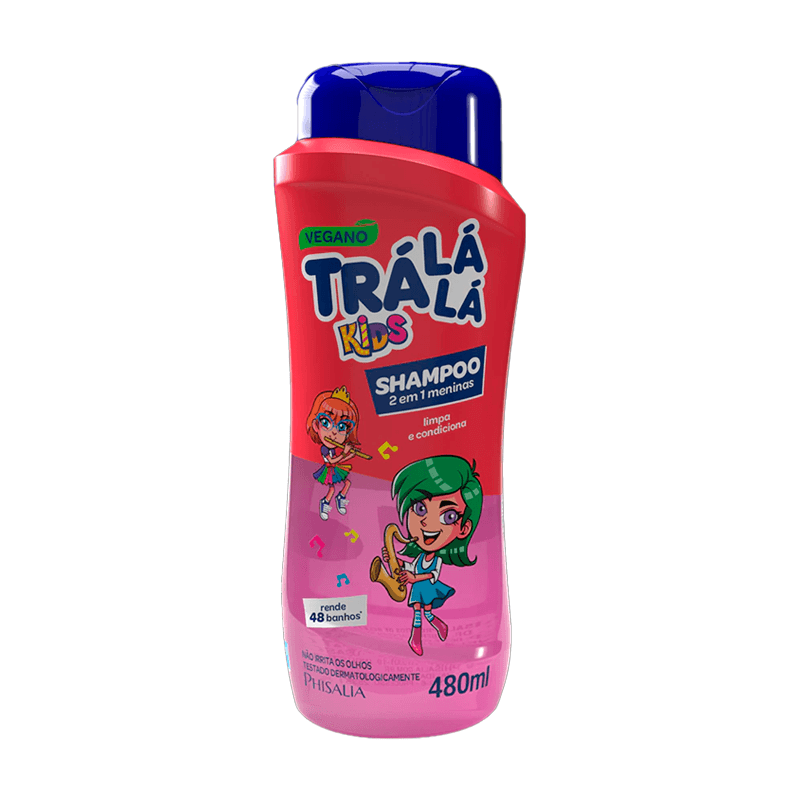 Shampoo Trá Lá Lá Kids 2 em 1 Meninas 480ml