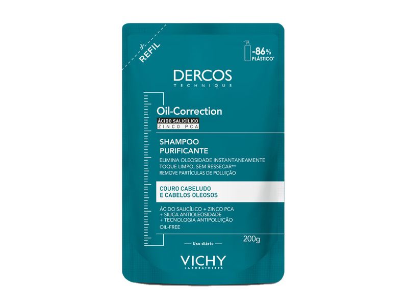 Refil-Shampoo-Vichy-Dercos-Oil-Correction-200g
