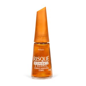 Esmalte Metálico Risqué Reinvente o Normal Comigo Ninguém Cobre 8ml