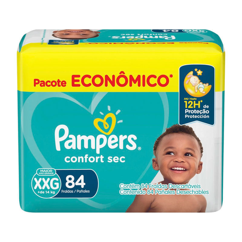 pampers1様 Fraldas Pampers: Confort Sec Max XXG 84 Unidades - Drogal
