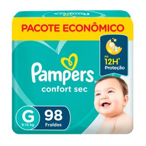 Fraldas Pampers Confort Sec G 98 Unidades