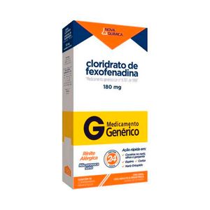 Cloridrato de Fexofenadina 180mg Nova Química 10 Comprimidos Revestidos