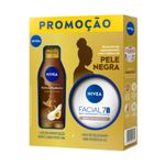 Kit-Locao-Deo-Hidratante-Nivea-Beleza-Radiante-Pele-Negra-200ml---Creme-Facial-Nivea-Beleza-Radiante-100g