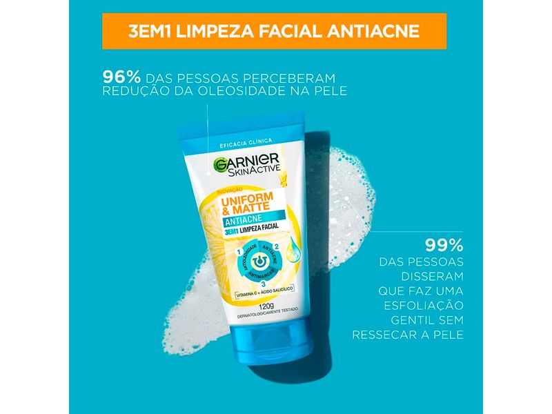 Limpeza-Facial-3EM1-Garnier-SkinActive-Uniform---Matte-Antiacne-120g