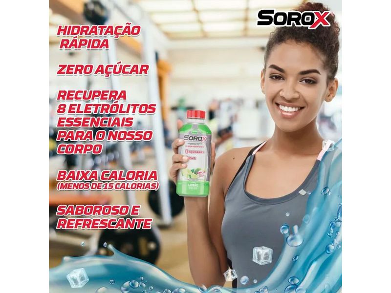 Suplemento Alimentar de Eletrólitos SoroX Sabor Limão 550ml