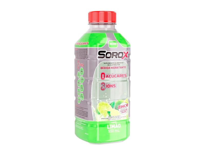 Suplemento Alimentar de Eletrólitos SoroX Sabor Limão 550ml
