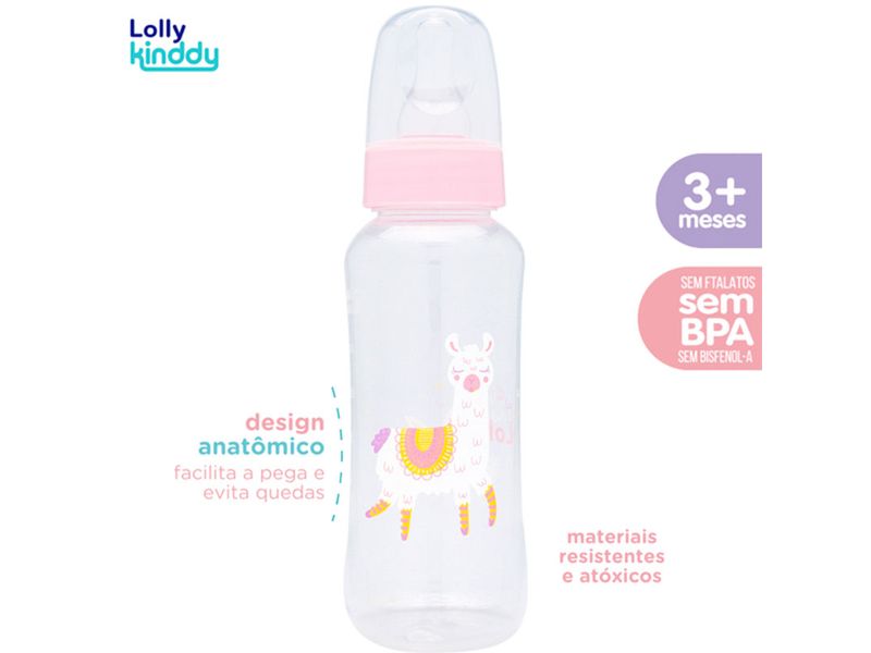 Mamadeira-Lolly-Zoo-Rosa-250ml