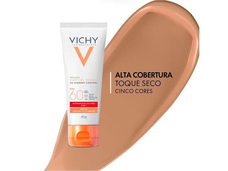Protetor-Solar-Facial-Vichy-Capital-Soleil-UV-Pigment-Control-FPS60-Cor-3.0-40g