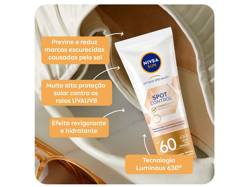 Protetor-Solar-Facial-Nivea-Sun-Fluido-Spot-Control-Luminous-630-FPS60-40ml