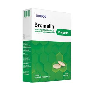 Suplemento Alimentar Bromelin Própolis 12 Pastilhas