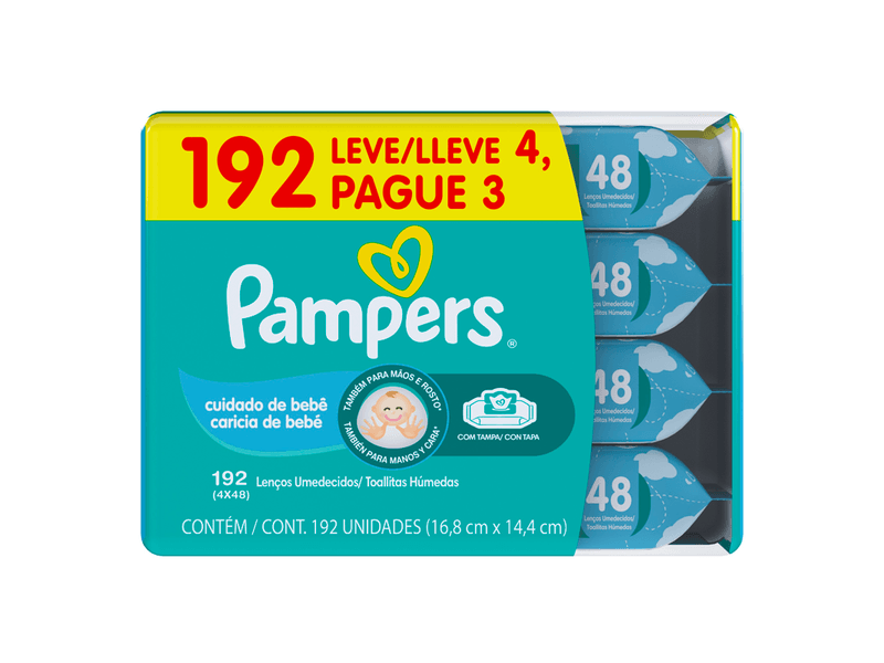 Lencos-Umedecidos-Pampers-Cheirinho-de-Bebe-192-Unidades