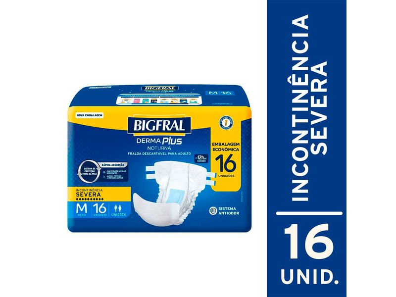 Fralda-Descartavel-Bigfral-Derma-Plus-Noturna-M-Embalagem-Economica-16-Unidades