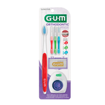 Kit-Orthodontic-G.U.M-1-Escova-Ortodontica---3-Escovas-Interdentais---Cera-De-Protecao---Fios-Ortodonticos