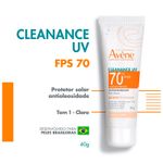 Protetor-Solar-Facial-Avene-Cleanance-UV-Antioleosidade-Cor-Claro-FPS70-40g