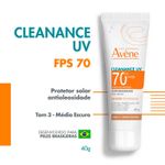Protetor-Solar-Facial-Avene-Cleanance-UV-Antioleosidade-Cor-Medio-Escuro-FPS70-40g