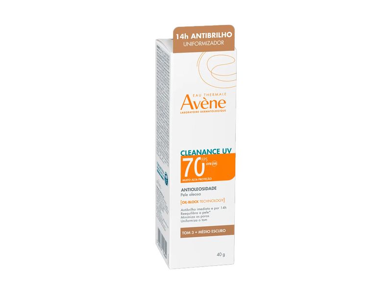 Protetor-Solar-Facial-Avene-Cleanance-UV-Antioleosidade-Cor-Medio-Escuro-FPS70-40g