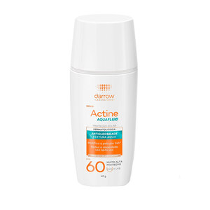 Protetor Solar Facial Darrow Actine Aquafluid Cor 1.5 Claro Médio FPS60 40g
