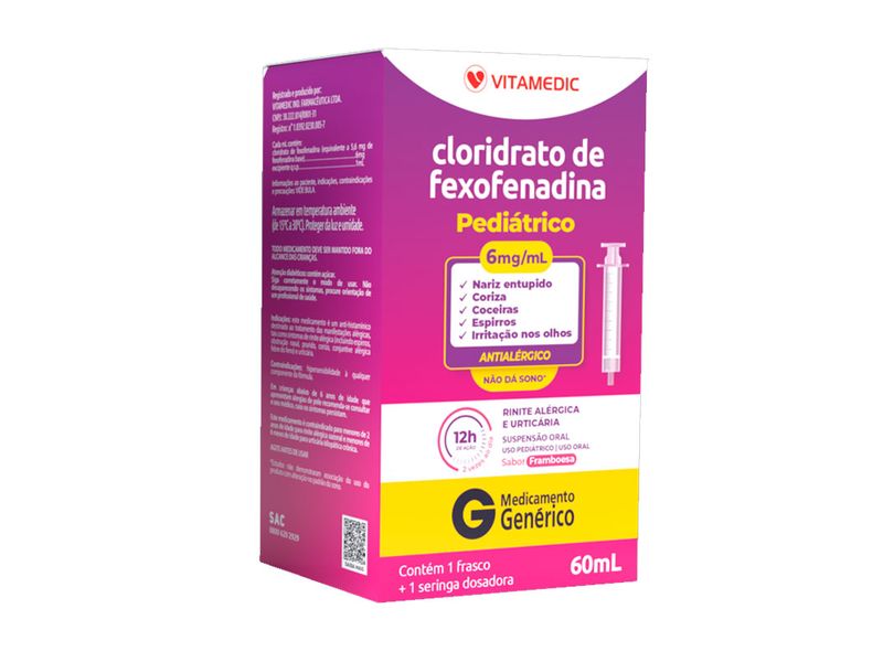 Cloridrato-de-Fexofenadina-6mg-ml-Vitamedic-Pediatrico-Sabor-Framboesa-Suspensao-Oral-60ml