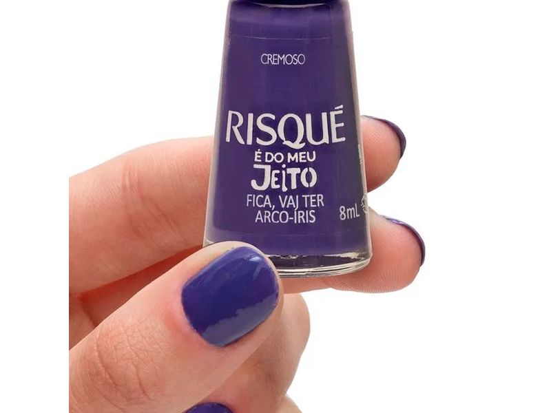 Esmalte Risqué Cremoso É do Meu Jeito Fica, Vai Ter Arco-Íris 8ml