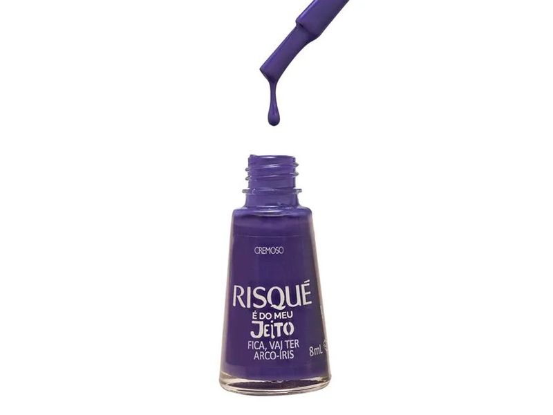 Esmalte Risqué Cremoso É do Meu Jeito Fica, Vai Ter Arco-Íris 8ml