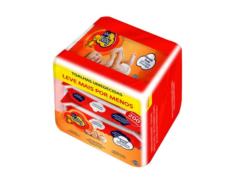 Kit-Toalhas-Umedecidas-Infantil-Kind-Baby-200-Unidades