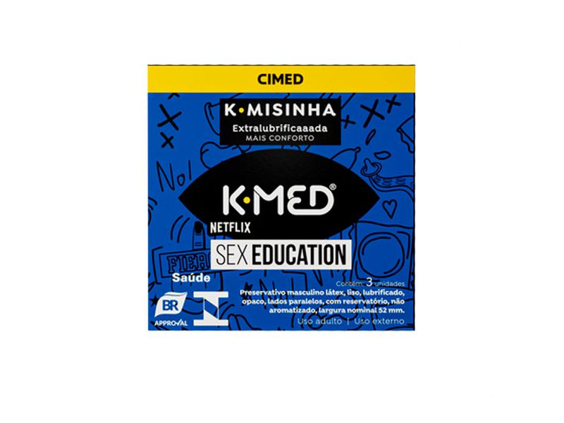 Preservativo-Masculino-K-Misinha-K-Med-Extra-Lubrificado-Sex-Education-3-Unidades