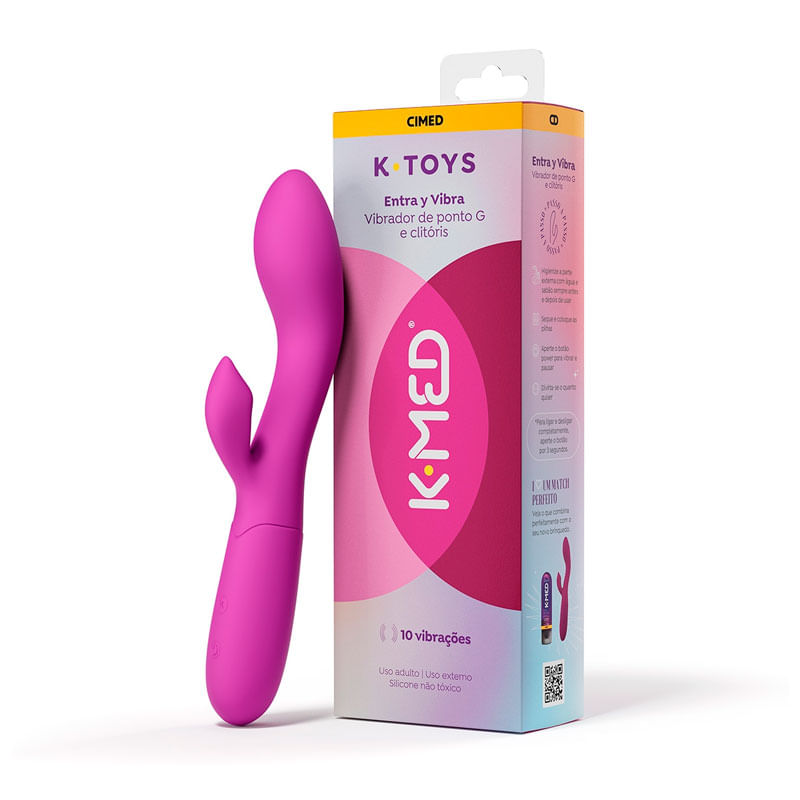 Vibrador de Ponto G e Clitóris K-Toys K-Med Entra y Vibra
