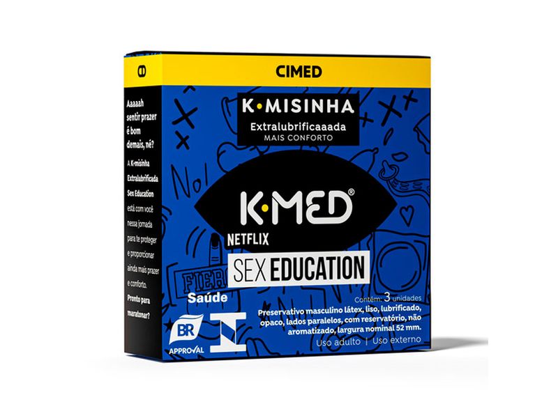 Preservativo-Masculino-K-Misinha-K-Med-Extra-Lubrificado-Sex-Education-3-Unidades