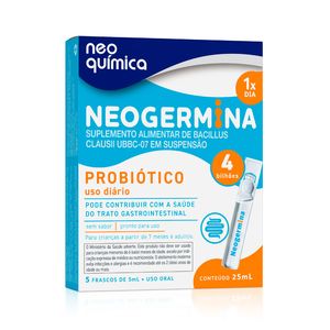 Suplemento Alimentar Probiótico Neogermina 4BI 5 Frascos 5ml