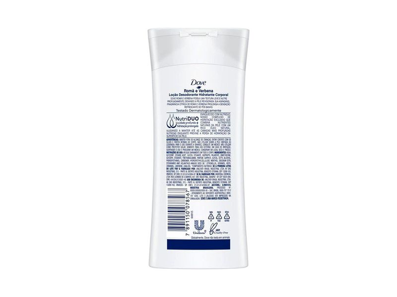 Loção Hidratante Corporal Dove Romã e Verbena 200ml