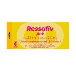 Suplemento Alimentar Ressaliv Pré 10 Comprimidos Revestidos