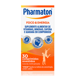 Suplemento Alimentar Pharmaton Foco e Energia 30 Comprimidos Revestidos