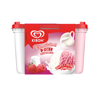 Sorvete Kibon Cremosíssimo 2 em 1 Iogurte e Frutas Vermelhas 2L