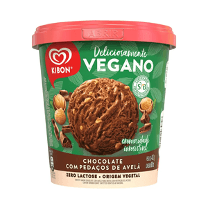 Sorvete Kibon Blast Chocolate com Avelã Zero Lactose Vegano Pote 800ml