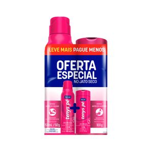 Kit Tenys Pé Baruel Woman Jato a Seco 92g + Tenys Pé Baruel Woman em Pó 100g