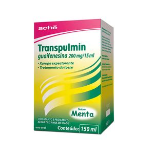 Xarope Expectorante Transpulmin Sabor Menta Solução Oral 150ml
