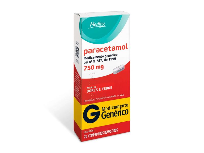 Paracetamol-750mg-Medley-20-Comprimidos-Revestidos