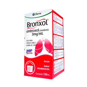 Bronxol 3mg/ml Pediátrico Sabor Framboesa 120ml + Copo Medida