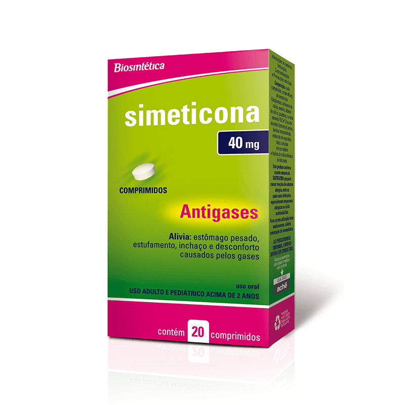 Simeticona 40mg Biosintética 20 Comprimidos: Para que serve