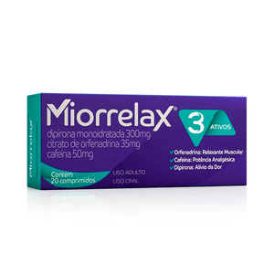 Miorrelax 20 Comprimidos Relaxante Muscular